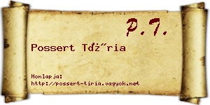 Possert Tíria névjegykártya
